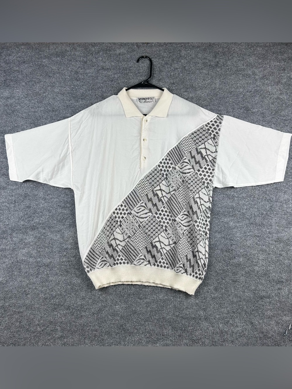 Mondo di Marco Vintage Italian Linen Polo Mixed Media M
